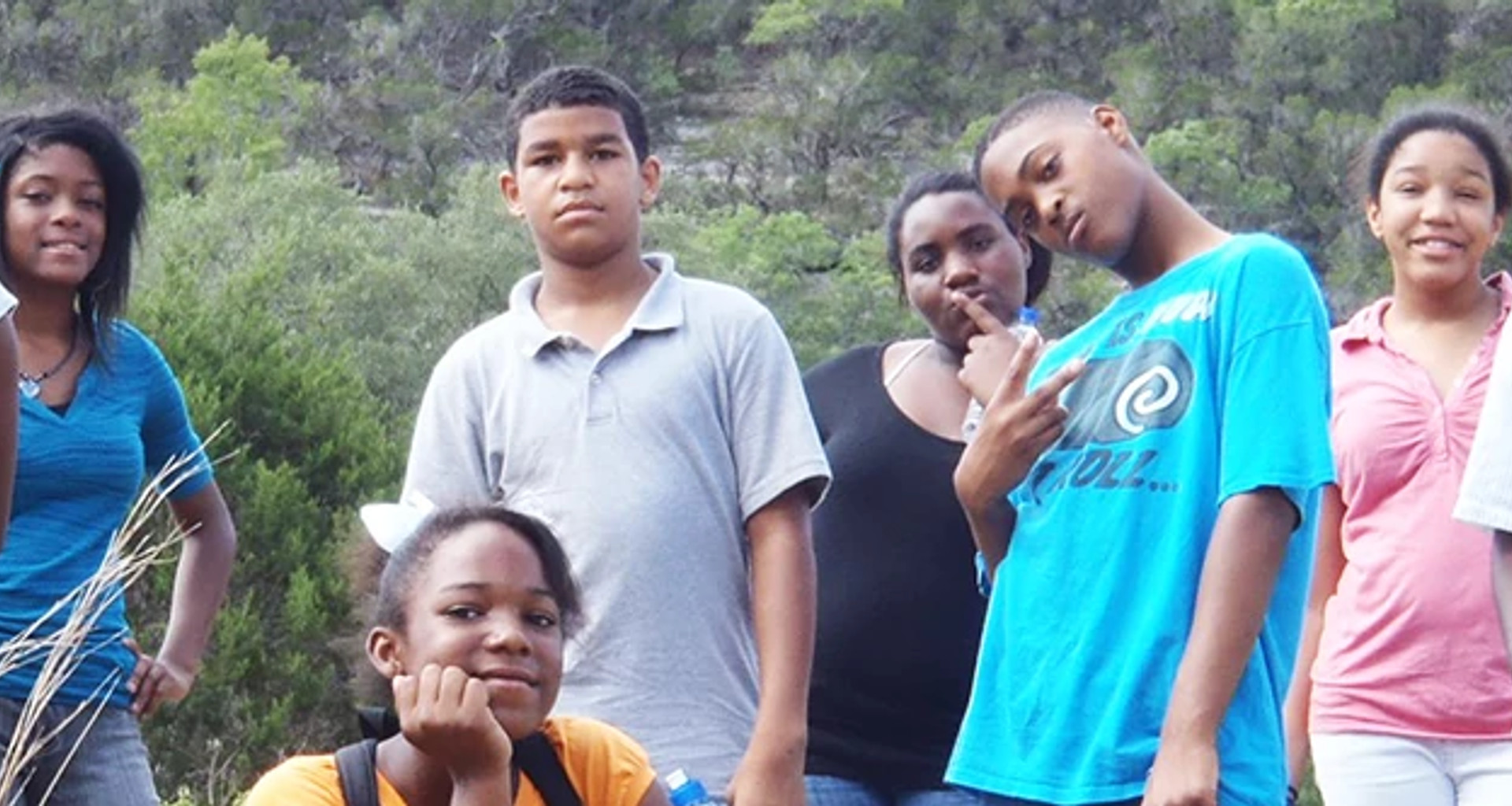 group of teens outdoors